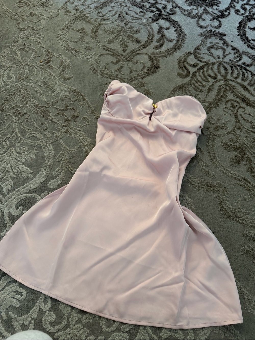 Princess Polly Blush Strapless Satin Fit & Flare Dress